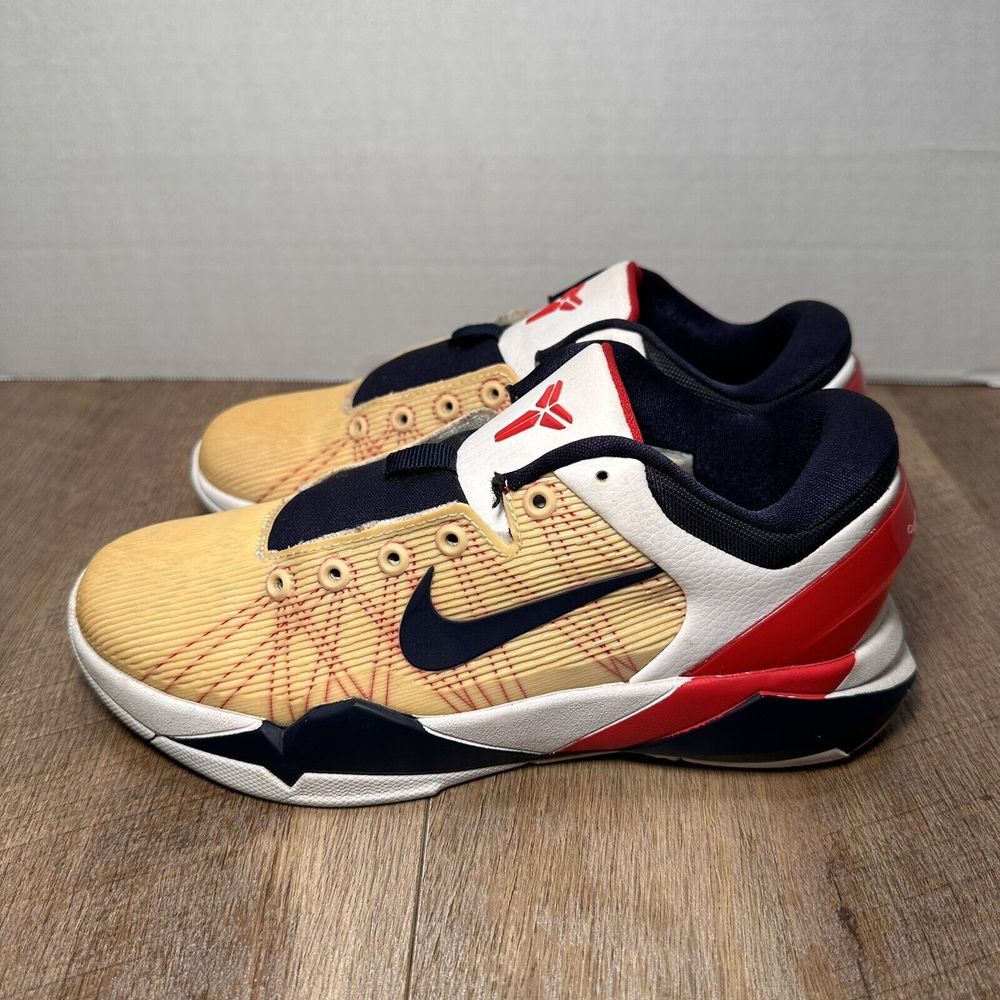 Nike Boy's Kobe 7 VII Olympic USA Team Red White Blue Size 5.5Y